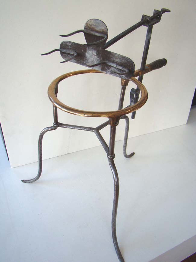 An 18th century iron and brass "Game Spit" used for cooking game birds over an open fire — image 2